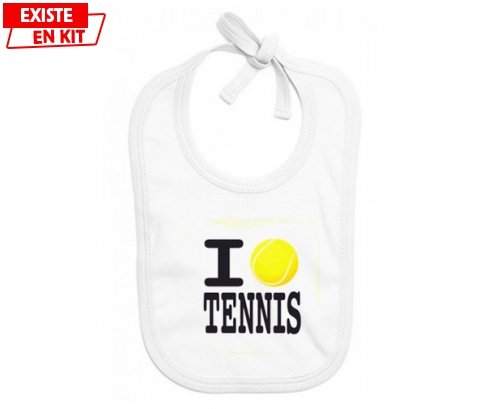 I love tennis: Bavoir bébé-su7.fr