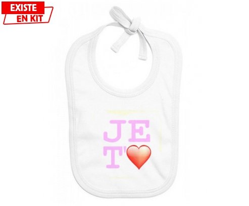 Je t'aime modèle fille: Bavoir bébé-su7.fr