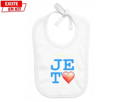 Je t'aime modèle garçon: Bavoir bébé-su7.fr