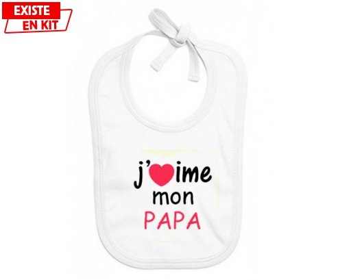 J'aime mon papa style1: Bavoir bébé-su7.fr