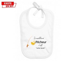 Le meilleur pêcheur c'est... + prénom: Bavoir bébé-su7.fr