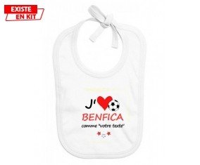 J'aime benfica + prénom: Bavoir bébé-su7.fr