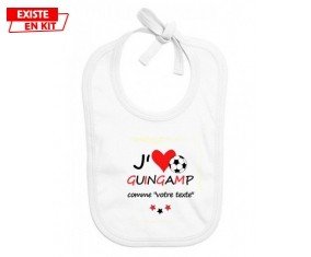 J'aime guingamp + prénom: Bavoir bébé-su7.fr