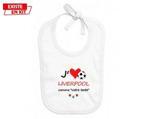J'aime liverpool + prénom: Bavoir bébé-su7.fr