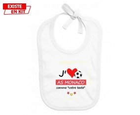 J'aime as monaco + prénom: Bavoir bébé-su7.fr