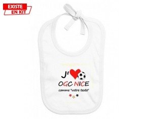 J'aime ogc nice + prénom: Bavoir bébé-su7.fr