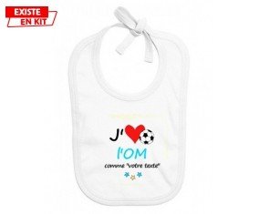 J'aime l'om + prénom: Bavoir bébé-su7.fr