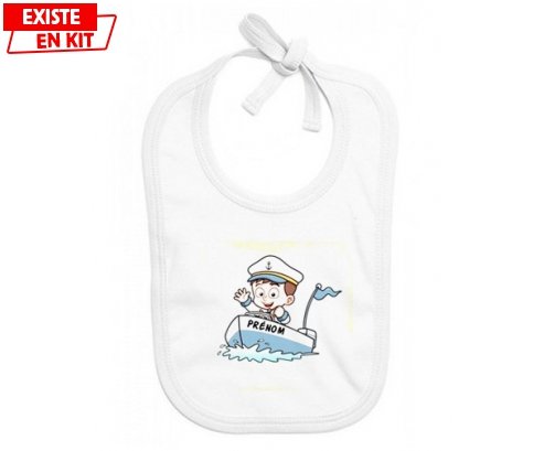 Marin + prénom: Bavoir bébé-su7.fr