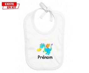 Dragon + prénom: Bavoir bébé-su7.fr