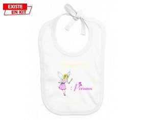 Fée style3 + prénom: Bavoir bébé-su7.fr