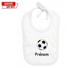 Ballon foot + prénom : Bavoir bébé