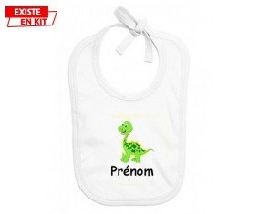 Dinosaure + prénom: Bavoir bébé-su7.fr