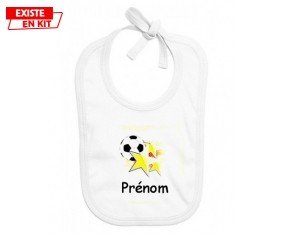 Foot étoile + prénom: Bavoir bébé-su7.fr