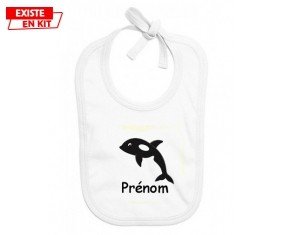 Orque + prénom: Bavoir bébé-su7.fr