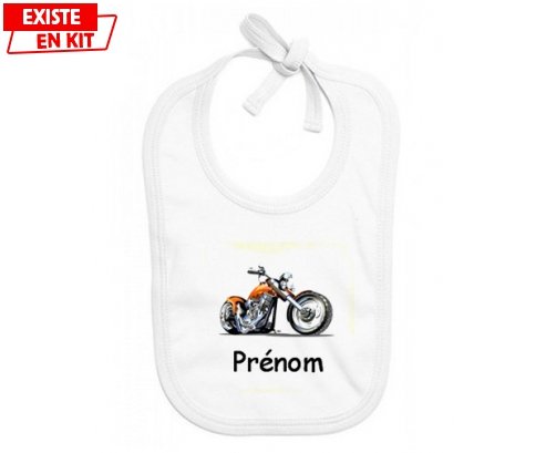 Moto et style2 + prénom: Bavoir bébé-su7.fr