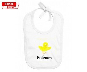 Poussin + prénom: Bavoir bébé-su7.fr