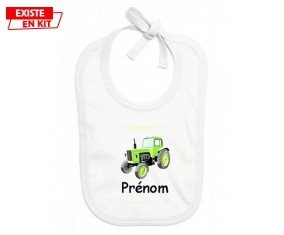 Tracteur + prénom: Bavoir bébé-su7.fr