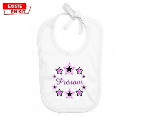 Étoile modèle (fille) + prénom: Bavoir bébé-su7.fr