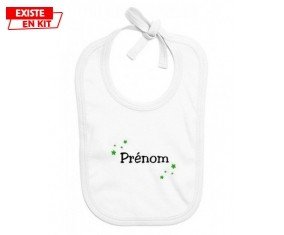 Étoiles + prénom: Bavoir bébé-su7.fr