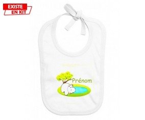 Hypopotame + prénom: Bavoir bébé-su7.fr