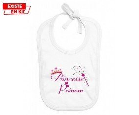 Princesse + prénom: Bavoir bébé-su7.fr