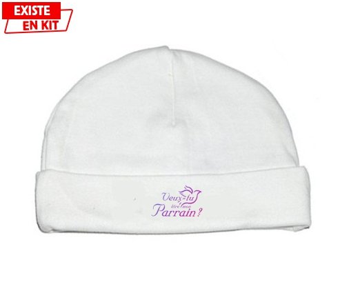 Veux-tu être mon parrain? Style3: Bonnet bébé-su7.fr