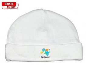 Dragon + prénom : Bonnet bébé