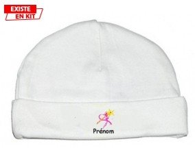 Fée baguette + prénom : Bonnet bébé