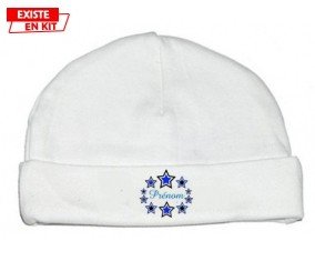 Étoile modèle (garçon) + prénom : Bonnet bébé