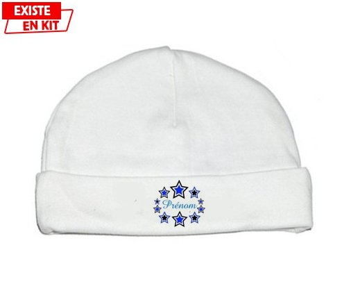 Étoile modèle (garçon) + prénom: Bonnet bébé-su7.fr