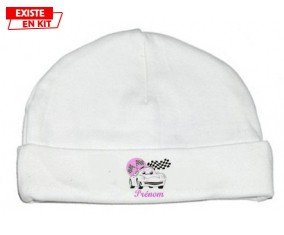 Voiture (fille) + prénom: Bonnet bébé-su7.fr