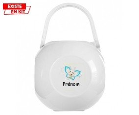 Papillon souriant (garçon) + prénom: Boîte à sucette-su7.fr