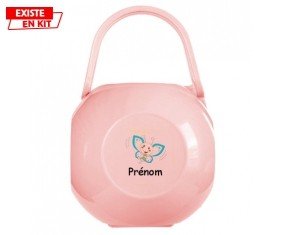 Papillon souriant (garçon) + prénom: Boîte à sucette-su7.fr