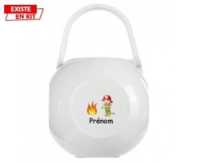 Pompier flamme + prénom: Boîte à sucette-su7.fr