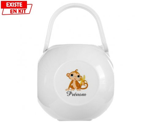 Singe banane + prénom: Boîte à sucette-su7.fr