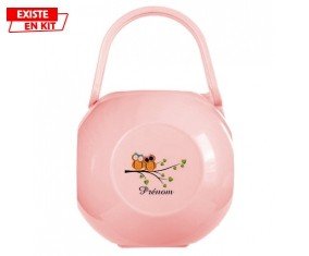 Hibou style2 + prénom: Boîte à sucette-su7.fr