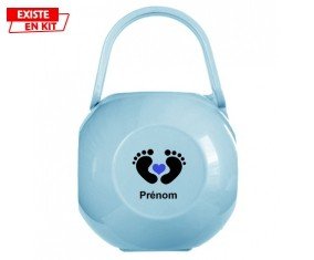 Pied cœur (garçon) + prénom: Boîte à sucette-su7.fr