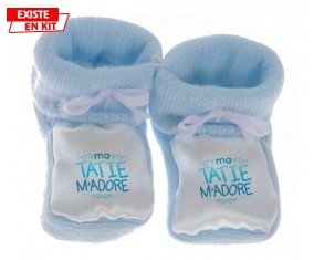 Ma tatie m'adore (garçon): Chausson bébé-su7.fr