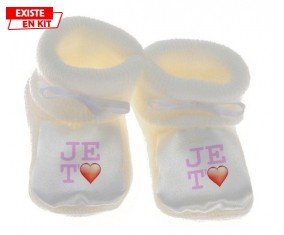 Je t'aime modèle fille: Chausson bébé-su7.fr