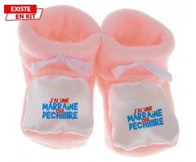 J'ai une marraine qui déchire style1: Chausson bébé-su7.fr