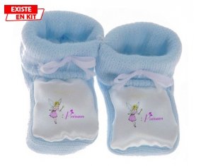 Fée style3 + prénom: Chausson bébé-su7.fr