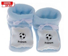 Ballon foot + prénom: Chausson bébé-su7.fr