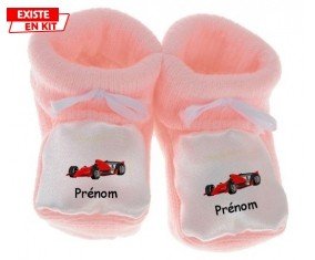 Formule 1 + prénom: Chausson bébé-su7.fr