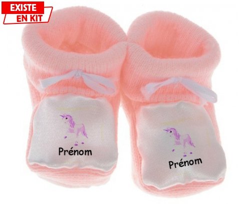 Chausson Bebe Personnalise Licorne Style1 Prenom Chausson Bebe Personnalise Licorne Style1 Prenom