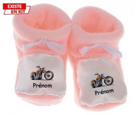 Moto et style2 + prénom: Chausson bébé-su7.fr