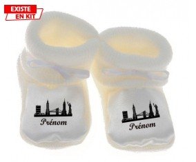 New york + prénom: Chausson bébé-su7.fr