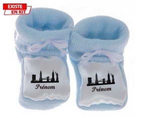 New york + prénom: Chausson bébé-su7.fr