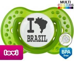 Originale i love brazil : Sucette LOVI Dynamic personnalisée