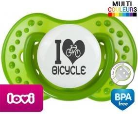 Tetine I love bicycle embout LOVI Dynamic personnalisée