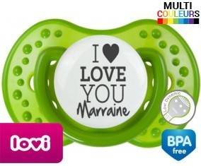 I love you marraine style1 : Sucette LOVI Dynamic personnalisée